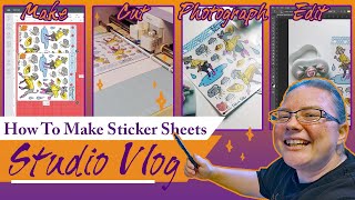 ✨How To Make A Sticker Sheet with Cricut✨For Etsy amp Trying Facebook Shops and Hating it Vlog 16 [upl. by Afra654]