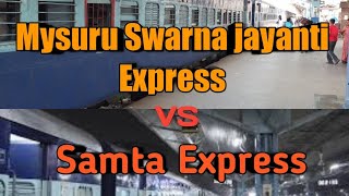 Mysuru Swarna jayanti Express VS Samta Express [upl. by Cassandre402]