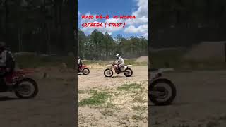 Kayo K6R 250 vs Honda CRF250R STARTS [upl. by Zalea]