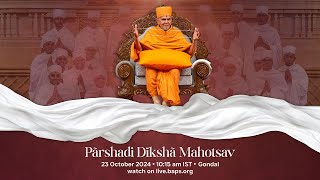 BAPS Parshadi Diksha Mahotsav Gondal India 23 Oct 2024 1015 am [upl. by Halvaard296]