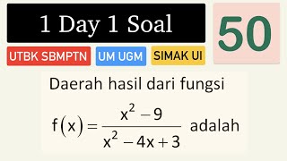 UTBK 50 Range  Daerah Hasil suatu Fungsi  1 Day 1 Soal [upl. by Alihs]