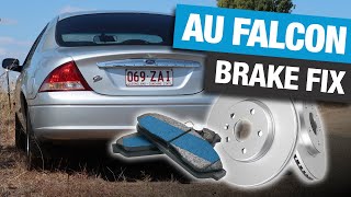 🛑Replacing the Ford AU Fairmonts Brake Rotors amp Pads to get rid of Brake Shudder and Vibration [upl. by Yrakcaz]