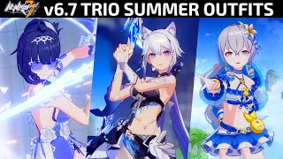 Honkai v67  HERRSCHER TRIO SUMMER OUTFIT GAMEPLAY [upl. by Idac]