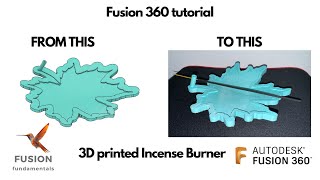 Design and Print a unique Incense Burner in Fusion 360 [upl. by Conant]