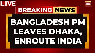 Bangladesh PM Sheikh Hasina Flees To India After Resignation LIVE News  Sheikh Hasina Steps Down [upl. by Necyla726]