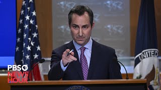 WATCH LIVE State Department holds briefing as tensions build between US Iran after drone strike [upl. by Keifer]