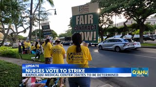 Kapiolani Medical Center nurses voted to approve a strike [upl. by Ehsom]