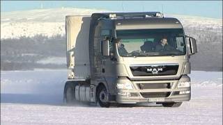 MAN SE 2011 TGX Wintertest Sweden [upl. by Nilat]