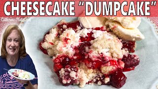 STRAWBERRY CHEESECAKE DUMP CAKE RECIPE  4 INGREDIENT BAKE WITH ME DUMP CAKE [upl. by Armando790]