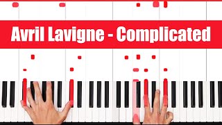 Complicated Avril Lavigne Piano Tutorial Easy Chords [upl. by Pate]