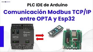 Comunicación del PLC IDE de Arduino por Modbus TCP con un ESP32 conectado por MQTT a internet [upl. by Whatley220]