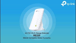 TPLink AC750 WiFi Range Extender RE220V3 Kurulum Videosu [upl. by Ahtael912]