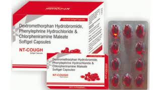 NT COUGH Capsule Dextromethorphan Hydrobromide Phenylephrine Hydrochloride Chlorpheniramine Capsules [upl. by Brote]