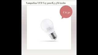 Lampadina LED E27 3000K 75W 620lm [upl. by Llemij582]