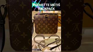 LOUIS VUITTON POCHETTE METIS BACKPACK REVERSE MONOGRAM 🔥 [upl. by Ozner]