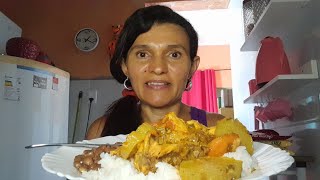 ALMOÇO DE QUARTAFEIRA COMENDO ARROZ FEIJÃO FRANGO COM LEGUMES [upl. by Aitercul988]