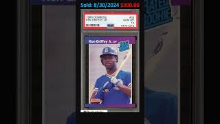 1989 Donruss Ken Griffey Jr Rookie Card PSA 10 Sales August 2024 vintagebaseballcards rookiecards [upl. by Namrej]