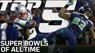 Top 5 Super Bowls of AllTime  NFL Highlights [upl. by Surtimed]