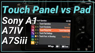 Touch Panel vs Touch Pad Sony A1 Sony A7IV Video Settings [upl. by Eissert]