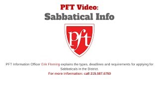 Sabbatical Information for PFT Members [upl. by Eceined]