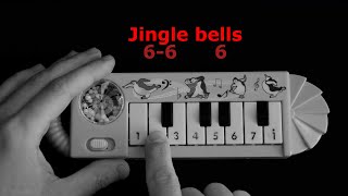 Jingle Bells how to play on a 1 piano [upl. by Cutlerr453]