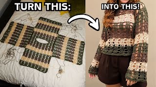 Crochet Mesh Sweater Top Tutorial I Brunaticality Crochet [upl. by Reiner]