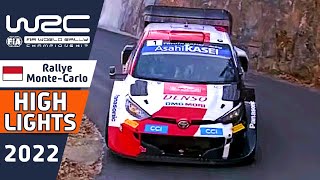 WRC Rally Highlights  Sunday Morning Day 4 WRC Rallye MonteCarlo 2022 [upl. by Vachel400]