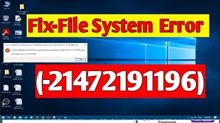 How To Fix File System Error 2147219196 on Microsoft Photos on Windows 10 [upl. by Barbe]