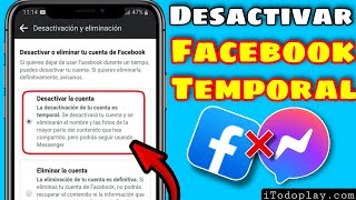 como DESACTIVAR Facebook TEMPORALMENTE desde el Celular 2023 [upl. by Eliathas]