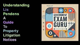 Understanding Lis Pendens A Guide to Property Litigation Notices [upl. by Bridge]
