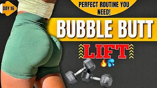 DUMBBELL PERFECT BUBBLE BUTT LIFT WORKOUTDo This To Grow Your Glutes At Home 15🍂 [upl. by Len967]