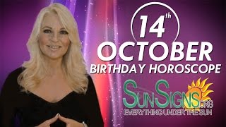 October 14th Zodiac Horoscope Birthday Personality  Libra  Part 1 [upl. by Rihsab198]