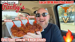 Rickys Nashville Hot Chicken LOCAL DFW First Time Eating 4 Heat Lateral brickeats [upl. by Amelita]