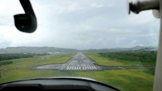 COCKPIT VIEW Cessna 150L Landing Rwy10  Martinique TFFFFDF [upl. by Capone101]