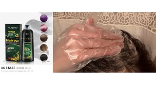 3In1 Herbal Hair Color Shampoo Instant Hair DyeCover Gray Hair in Minutes 500ml169 Fl OzBlack [upl. by Nert532]