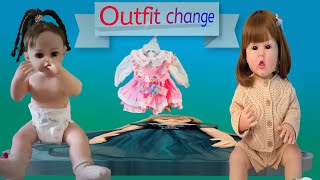 reborn baby outfit change  outfit change reborn toddler girl [upl. by Cuthbertson]