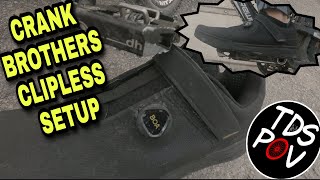 FIRST TIME ON CLIPLESS IMPRESSIONS CRANKBROTHERS MALLET DH MALLET BOA SHOES [upl. by Nylessej283]