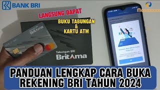 Cara Buka Rekening Bank BRI Terbaru 2024 Sampai dapat Buku Tabungan amp Kartu ATM [upl. by Hsur]