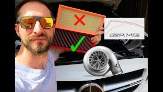 C63 AMG Performance Air Filter Change MORE HP  DIY [upl. by Daveda387]