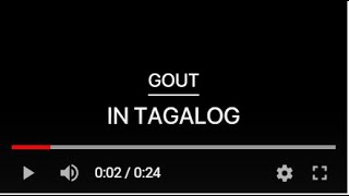 gout in tagalog  gout meaning [upl. by Fem576]