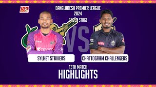 Sylhet Strikers vs Chattogram Challengers  Highlights  13th Match  Season 10  BPL 2024 [upl. by Ahsitniuq]