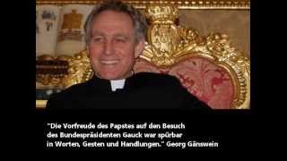 Msgr Georg Gänswein  Präsident Gauck bei Papst Benedikt [upl. by Malvina]