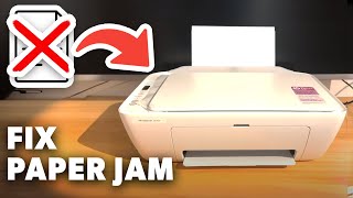 How to Fix a Paper Jam HP Deskjet Printer  Full Guide [upl. by Enrobialc]