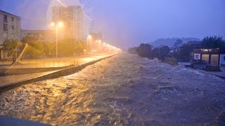 Inondations du 20 septembre 2014 à Alès  140 à 200 mm d’eau se sont abattus en moins de 6h [upl. by Enneiluj]