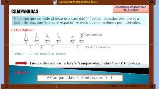 RAZONAMIENTO MATEMATICO PROBLEMA1 SOBRE CAMPANADAS [upl. by Gytle]