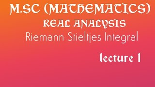 Riemann Stieltjes integral basicPartition part1 [upl. by Ilram]