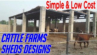 Low Cost Cattle Farming Sheds Designs in Pakistan  India [upl. by Willmert]