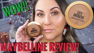 NEW Maybelline CITY BRONZER amp CONTOUR POWDER REVIEW WOWW [upl. by Eseilana]