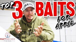 TOP BAITS FOR APRIL BASS FISHING PrespawnSpawn Spring Fishing [upl. by Kincaid]