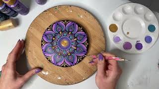 Easy Mandala Art for Beginners Dot Painting Timelapse Painted Step by Step  Thoughtful Dots [upl. by Hanser]